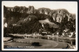 A2376 - Alte Foto Ansichtskarte - Rathen Mit Basteigebiet - Stein Verlag - Gel 1929 - Rathen