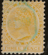 NZ 1882 3d Pale Yellow P11 SSF SG 240* U #ZS711 - Used Stamps