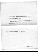 Naissance Fille Octave D'Hendecourt 2/6/1878 Château D'Arthey Rhisnes La Bruyère - Nacimiento & Bautizo