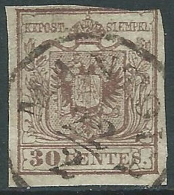 1850 LOMBARDO VENETO USATO 30 CENT II TIPO - M57-8-2 - Lombardo-Vénétie