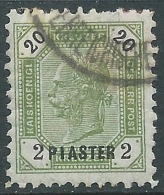 1891-96 AUSTRIA LEVANTE USATO EFFIGIE 2 PI SU 20 K - M56-6 - Eastern Austria