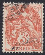 FRANCE Francia Frankreich (colonie) - 1902/1903 - Crète (Creta) - Yvert 3, Obliterato, 3 Cent. - Usados