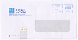 Polynésie Française / Tahiti - 1 Enveloppe De La Banque De Tahiti En Mars 2017 - Lettres & Documents