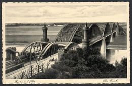 A3806 - Alte Foto Ansichtskarte - Riesa - Elbe Brücke - Eisenbahn - Paul F. Weber - TOP - Riesa