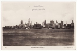New York City Skyline NY, Panoramic View, Buildings, C1940s L. Jonas Real Photo Postcard  RPPC - Panoramic Views