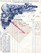 75- PARIS- BELLE FACTURE PEPIN FILS & BROUAND- MANUFACTURE PAPIERS DENTELLES-PEPIN -LECUYER- 5 RUE PERLE- 1912 - 1900 – 1949