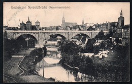 A3836 - Alte Ansichtskarte - Bautzen Mit Spreetalbrücke Kronprinzbrücke Brücke - Gel 1910 - Bautzen