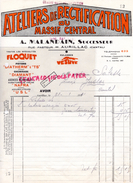 15- AURILLAC- FACTURE ATELIERS RECTIFICATION MASSIF CENTRAL- A. MALANDAIN -RUE PASTEUR- FLOQUET-CULASSES VESUVE-1941 - 1900 – 1949