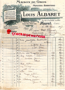 15- MURAT - BELLE FACTURE LOUIS ALBARET-MARTY- MERCERIE BONNETERIE- FACE HALLE AU BLE- 1909 - 1900 – 1949
