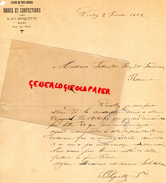 03 - VICHY- LETTRE MANUSCRITE SIGNEE- A. ET C. BLEQUETTE- TISSUS ROBES CONFECTIONS-RUE DU PONT - 1800 – 1899