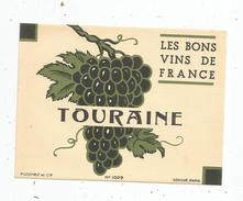 étiquette De Vin, TOURAINE , Les Bons Vins De France , Plouviez Et Cie , N° 1029 - Andere & Zonder Classificatie