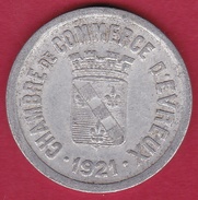 Chambre De Commerce - Evreux 1921 - 25 C - Monetari / Di Necessità