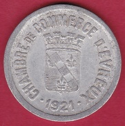 Chambre De Commerce - Evreux 1921 - 25 C - Monedas / De Necesidad