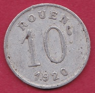 Chambre De Commerce - Rouen 1920 - 10 C - Monedas / De Necesidad