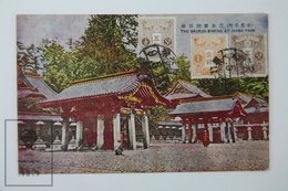 Old 1920's Japan Postcard - The Sacred Shrine At Shiba Park  - Posted - Hiroshima