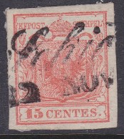 Lombardi-Venetia 1850 Sc 4b Thick Paper Used - Levant Autrichien