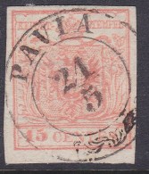 Lombardi-Venetia 1850 Sc 4f Thick Paper Used - Levant Autrichien