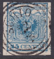 Lombardi-Venetia 1850 Sc 6a Thick Paper Used - Levant Autrichien