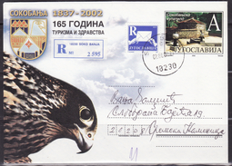 Yugoslavia, 2002, 165th Anniv. Of Tourism And Health In Sokobanja,cover,falcon - Briefe U. Dokumente