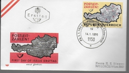 AUTRICHE    FDC    1966 Poste Codes Postaux - Zipcode