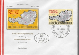 AUTRICHE    FDC    1966 Poste Codes Postaux - Postleitzahl