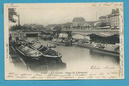 CPA - Le Canal Péniches - Gare De L'Arsenal PARIS - Autres & Non Classés