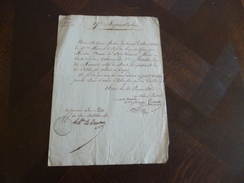 21/01/1823 Cetification De Présence Corps Des Voltigeurs De Ligne 37 éme Régiment De Ligne Lieutenant Saint Laurent - Documents