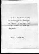 Naissande Marguerite De Crombrugghe De Looringhe Fille De Oscar Et Odile De T'Serclaes De Wommersom 1879 Moere Gistel - Nacimiento & Bautizo