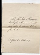 Naissance Fils André De Arthur De Rocquigny Du Fayel Neufchâtel 15/10/1877 Famille Douville De Franssu Abbeville - Nacimiento & Bautizo