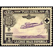 ES339SLTCF-LFT**339S.España. Spain   Espagne. 1ª CRUZ  ROJA .AEREO 1926 (Ed 339*) Con Charnela MAGNIFICO - Neufs