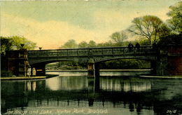 YORKS - BRADFORD - HORTON PARK - THE BRIDGE AND LAKE 1907 Y3176 - Bradford