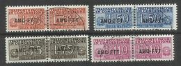 ITALY ITALIA TRIESTE A 1953 AMG-FTT OVERPRINTED PACCHI IN CONCESSIONE SERIE COMPLETA USATA USED OBLITERE' - Strafport