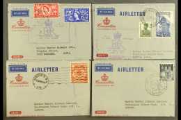QANTAS CORONATION DAY FLIGHTS. 1953 Six Printed 'Coronation / Qantas' Air Letters, Three Carried On Flights (from... - Other & Unclassified