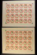 INDIA 1854 "CLASSIC" FORGERIES An Interesting Group Of Forged COMPLETE SHEETS, Includes ½a Vermilion (as SG... - Altri & Non Classificati