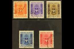 WWII - ITALIAN OCCUPATION OF ALBANIA 1940 Postage Due Set Compete, Sass S9, Very Fine Used. (5 Stamps) For More... - Unclassified