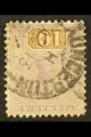 TASMANIA 1906 10s Mauve And Brown, Wmk Crown Over A, Perf 12½, Variety "Wmk Inverted", SG 258var, Fine... - Other & Unclassified