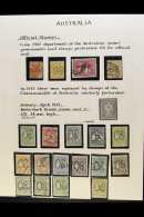 OFFICIALS 1913-1933 ATTRACTIVE USED COLLECTION With Shades & Varieties In Hingeless Mounts On Leaves, Inc 1913... - Other & Unclassified