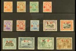 1918 Red Cross Fund Surcharged Set To 5f + 5f, Cob 150/62, SG 222/234, Fine Mint (13 Stamps) For More Images,... - Altri & Non Classificati