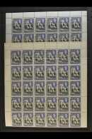1938-48 KGVI COMPLETE NHM SHEETS OF 60. 3d Black & Deep Blue Shades, SG 114a, Complete Sheets Of 60 Stamps (6... - Bermuda