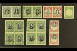 1910 VARIETIES & ERRORS. War Of Independence Fine Mint Group Of Perf Varieties & Errors, Comprising 1910... - Bolivia
