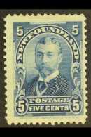 1897-1918 5c Blue MAJOR RE-ENTRY (position 1), Unitrade 85i, Mint, Fresh, Scarce. For More Images, Please Visit... - Other & Unclassified