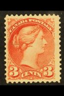 1870 3c Pale Rose Red, Small Head, SG 80, Very Fine And Fresh Mint Og. Lovely Stamp. For More Images, Please Visit... - Other & Unclassified