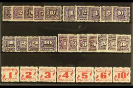 POSTAGE DUE 1906-1978 ALL DIFFERENT MINT COLLECTION On A Stock Card. Includes A Complete "Basic" Run Of Issues, SG... - Altri & Non Classificati