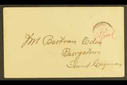 1908 MANUSCRIPT PROVISIONALS Cover Endorsed "Pd ¼d W.G. McC" In Red Ink, With "George" C.d.s. (date... - Cayman (Isole)