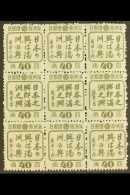 MANCHUKUO 1944 40f Bronze-green, Friendship With Japan, FRAME With ROUNDED CORNERS VARIETY, SG 156b, Hinged On One... - Other & Unclassified