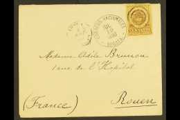 1890 NEAT COVER TO FRANCE Bearing 1890-91 10c Brown On Yellow Tied By Concentric Rings Cancellation And With Very... - Colombia
