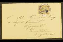 1900 COVER TO ENGLAND Bearing 1899 10c Blue On Buff Imperf With "stars" Control In Violet, SG 176, Tied By Fine... - Colombia