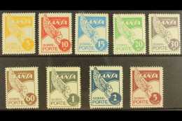 PRIVATE AIRS - LANSA 1950 (22 June) "Wing" Complete Set, SG 1/9, Very Fine Mint. (9 Stamps) For More Images,... - Colombia