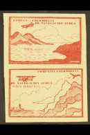 PRIVATE AIRS - COMPANIA COLOMBIANA DE NAVEGACION AREA 1920 (Oct) 10c Brown-red "Sea And Mountains" And "Cliffs And... - Colombia