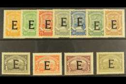 PRIVATE AIRS - SCADTA 1923 (4 June) "E" Overprinted (for Spain) Complete Set (SG 26E/36E, Scott CLE24/34), Very... - Colombia